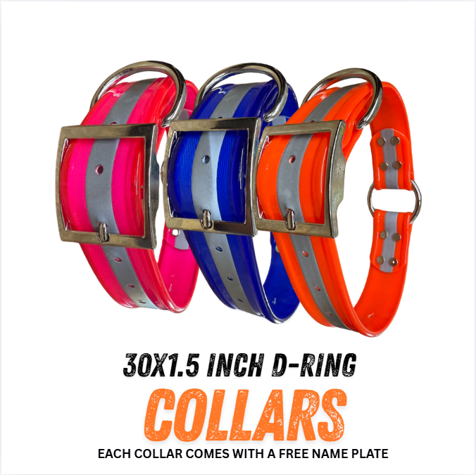30X1.5 Inch Center O-Ring Dog Collar