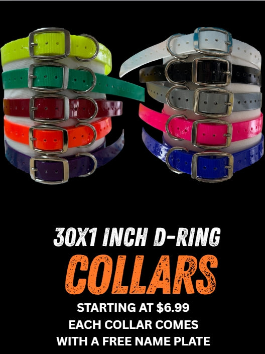 30x1 inch D-Ring Collar / Fits Dogtra & Garmin 1 Inch Collars