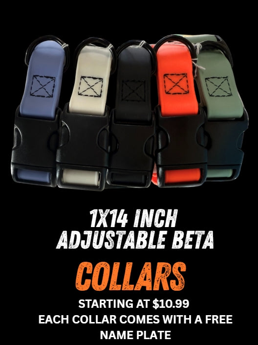 1" x 14" - 22" Adjustable Beta Collars 1" x 14" - 22" Adjustable Beta Collars