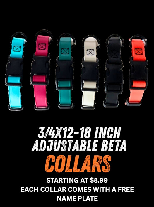 3/4" x 12" - 18" Adjustable Beta Collars