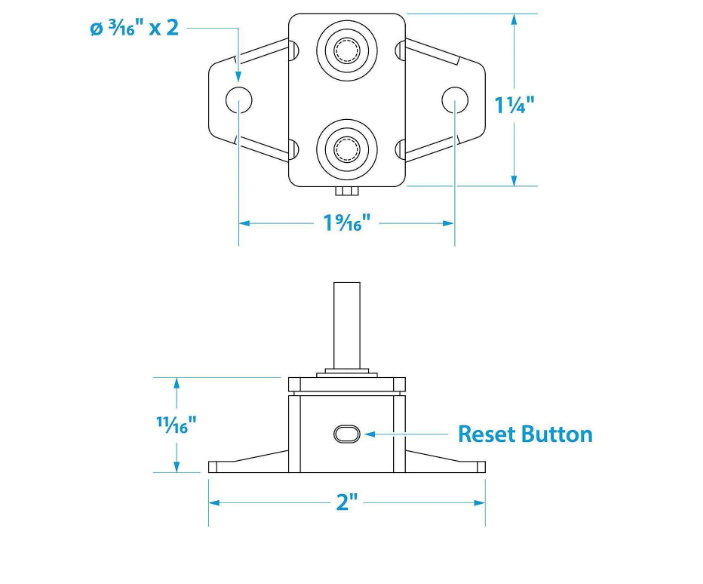 SEACHOICE 40A MANUAL RESET BREAKER