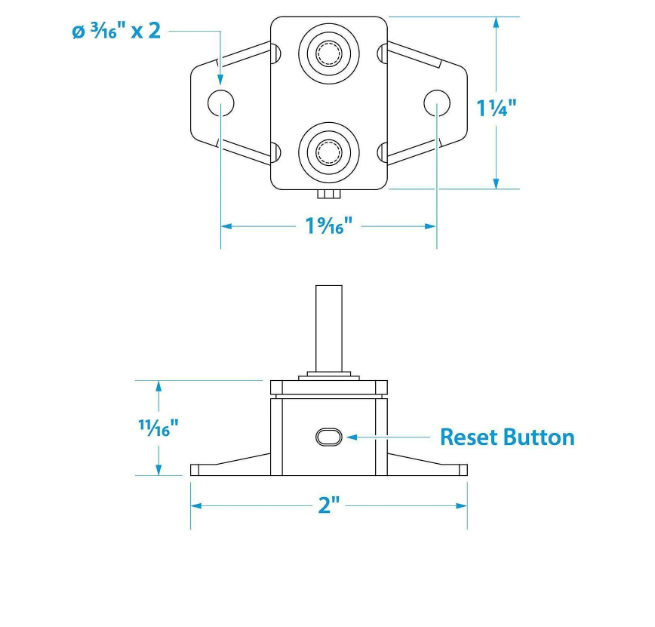 SEACHOICE 50A MANUAL RESET BREAKER