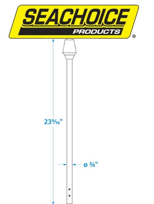 SEACHOICE SPARE POLE LIGHT (FROSTED) 24