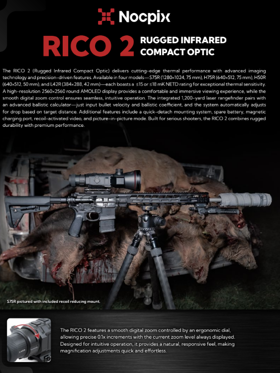 Nocpix Rico 2 S75R Thermal Sight 1280x1024 75mm LRF