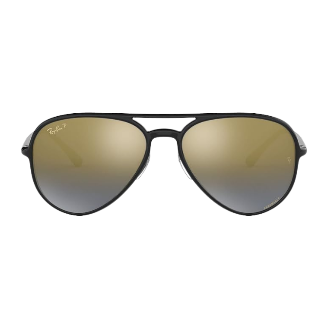 Ray-Ban Black W/ Blue Mirror Gold Gradient