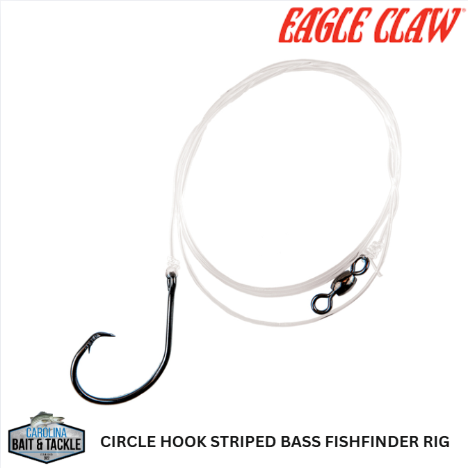 Eagle Claw Striped Bass Inline Circle Rig With Fish Finder