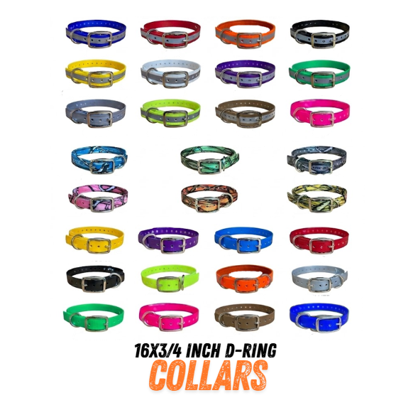 16X3/4 Inch D-Ring Dog Replacement/Nameplate Collar / Fits Dogtra & Garmin