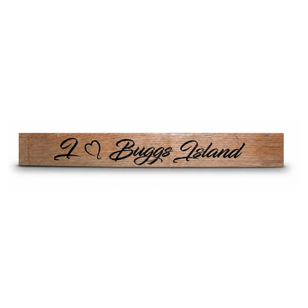 Whiskey Barrel Mini Staves I Love Buggs Island