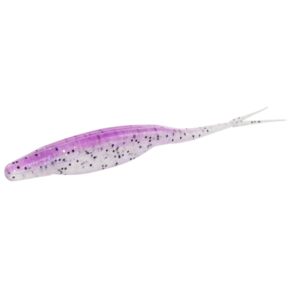 Zoom Super Fluke 5.25" soft plastic soft jerkbait in Purple Rain