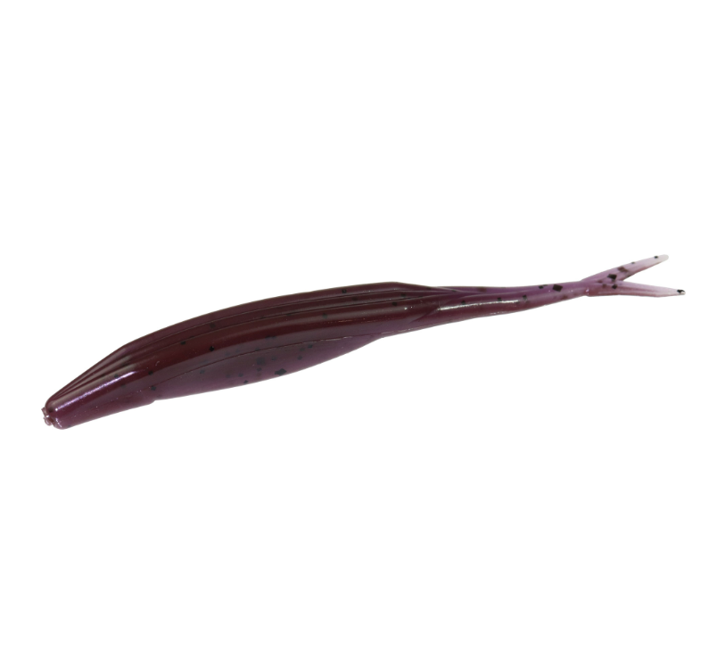Zoom Super Fluke 5.25" soft plastic soft jerkbait in Purple Pumpkin
