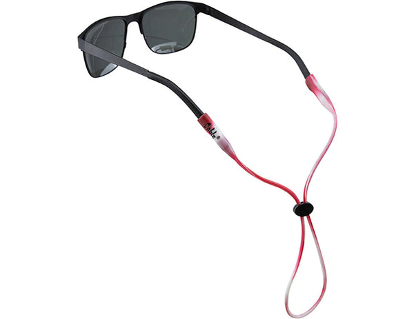 Cablz SiliconeGarnet/Wht Silicone Eyewear Retainer 16" Garnet & White