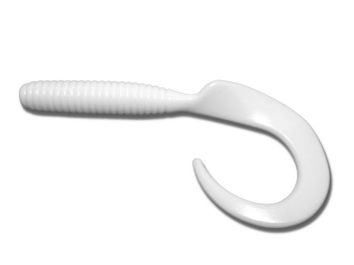 Captain Mack's Curl Tail Trailer, 6 Inch Swimbait Grub 10-Pack