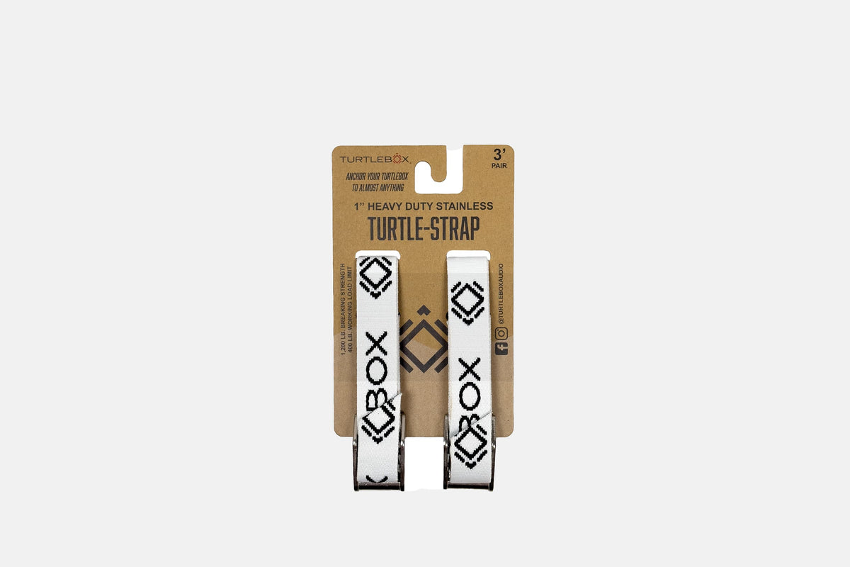 TurtleBox Tie Down Straps White