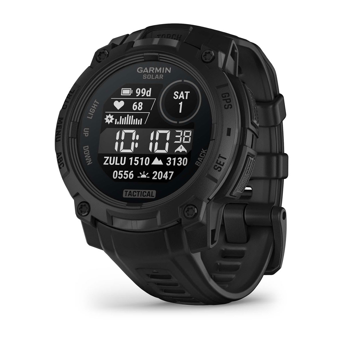 Garmin Instinct 3 Solar Outdoor Smartwatch - 45mm, Black Tactical Edition