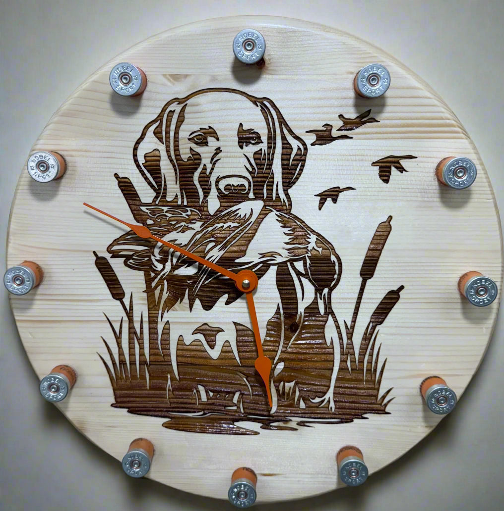 Shotgun Clock Lab w/ Duck
