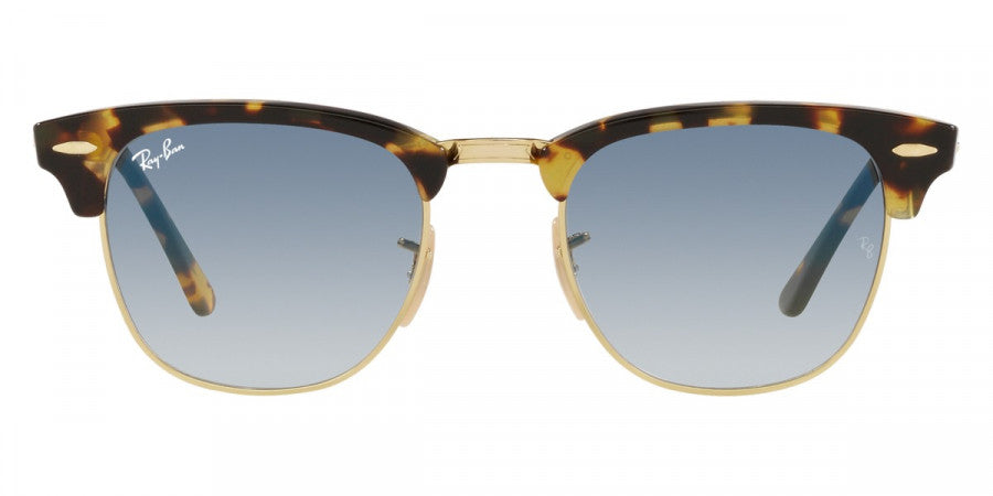 Ray-Ban CLUBMASTER Yellow Havana w/ Clear Gradient Blue