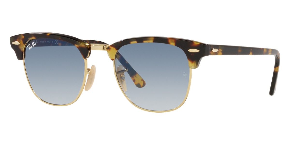 Ray-Ban CLUBMASTER Yellow Havana w/ Clear Gradient Blue