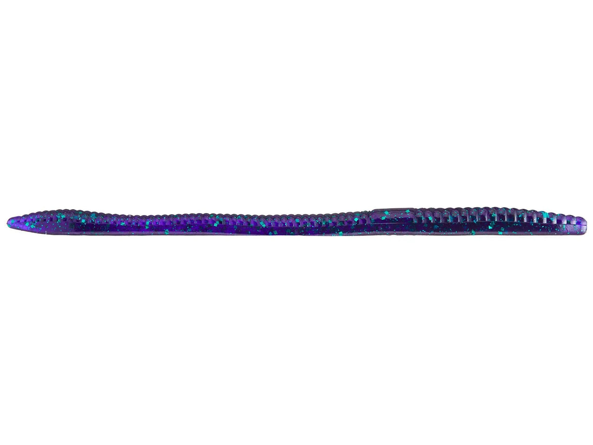 Zoom Trick Worm 6.5" soft plastic worm in Junebug