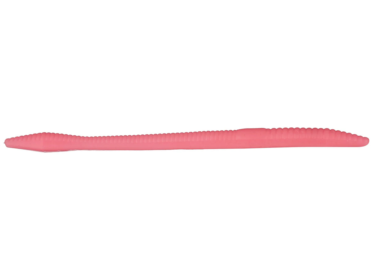 Zoom Trick Worm 6.5" soft plastic worm in Bubblegum