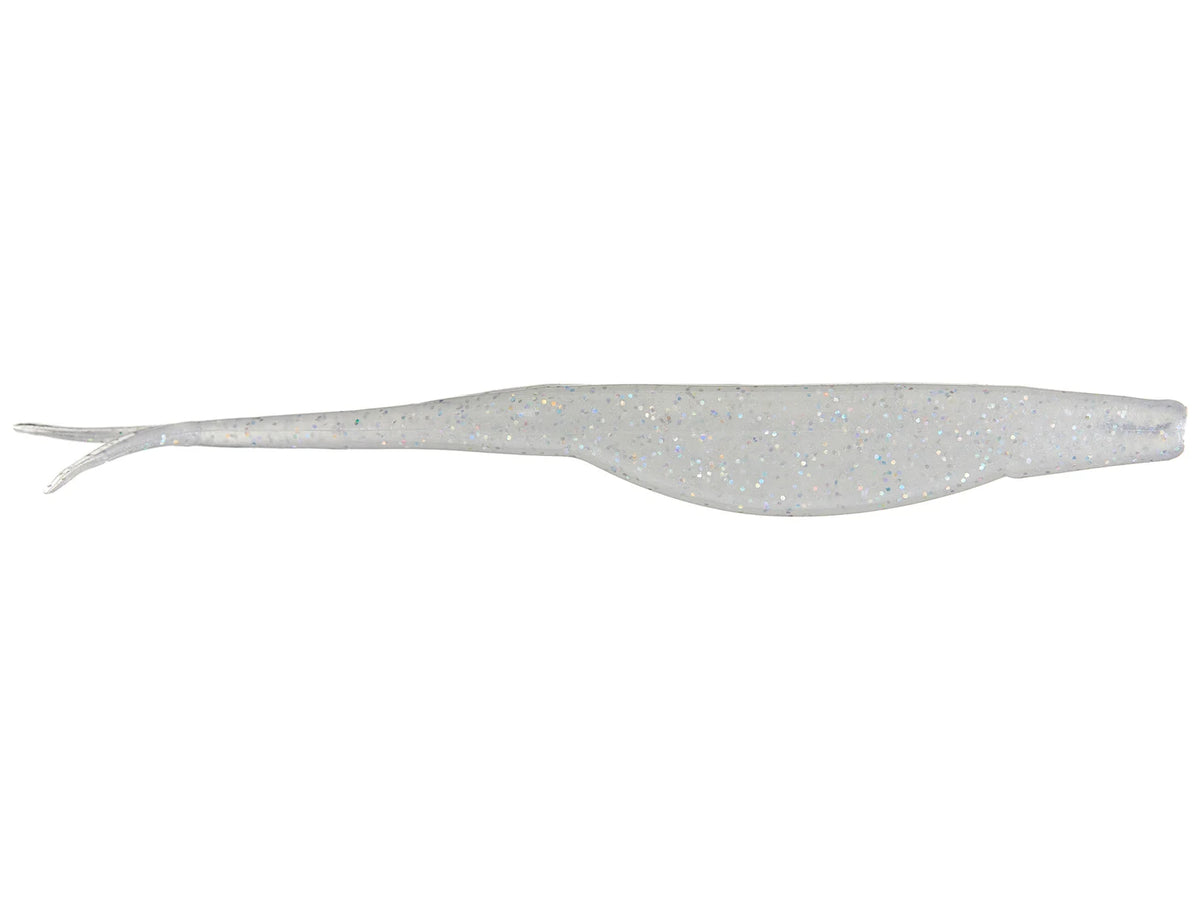 Zoom Super Fluke 5.25" soft plastic soft jerkbait in Silver-Rainbow