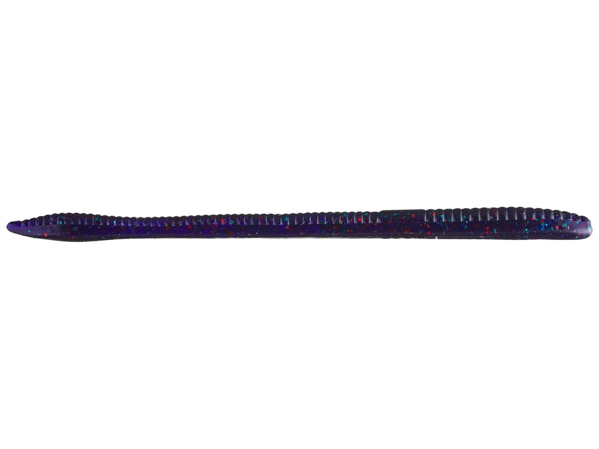 Zoom Trick Worm 6.5" soft plastic worm in Junebug Red