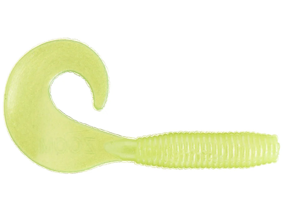 Zoom Fat Albert Grub 3" soft plastic grub in Chartreuse Pearl