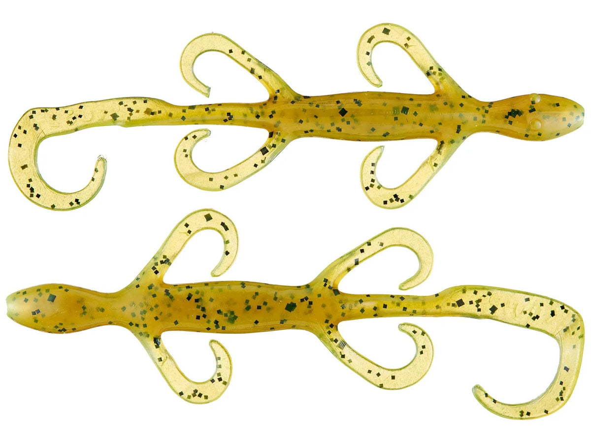 Zoom Lizard 6" soft plastic lizard in Chartreuse Pumpkin