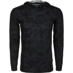 Drake Youth Performance Hoodie Camo Print LS Old School Black