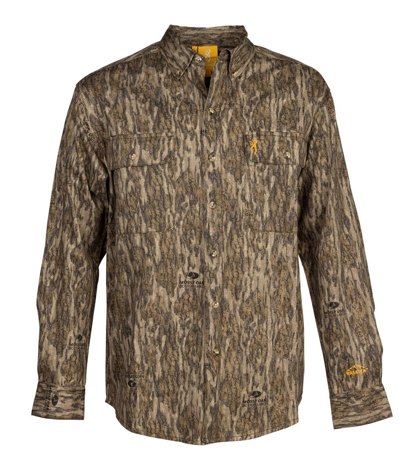 BROWNING WASATCH-CB L/S SHIRT MOSSY OAK BOTTOMLAND
