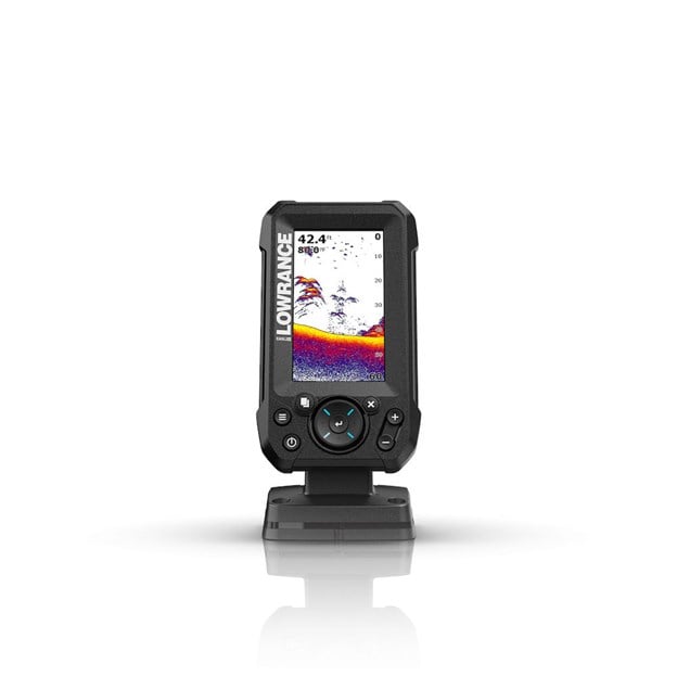 Lowrance Eagle 4X fishfinder 4-inch portrait display with Bullet Skimmer transducer