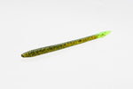 Zoom Finesse Worm 4.5" soft plastic worm in Watermelon Chartreuse