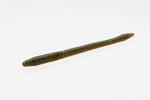 Zoom Finesse Worm 4.5" soft plastic worm in Green Pumpkin Green