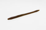 Zoom Finesse Worm 4.5" soft plastic worm in Green Pumpkin Red