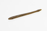 Zoom Finesse Worm 4.5" soft plastic worm in Green Pumpkin Magic