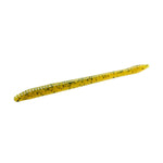 Zoom Finesse Worm 4.5" soft plastic worm in Chartreuse Pumpkin