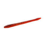 Zoom Finesse Worm 4.5" soft plastic worm in Red Bug Shad