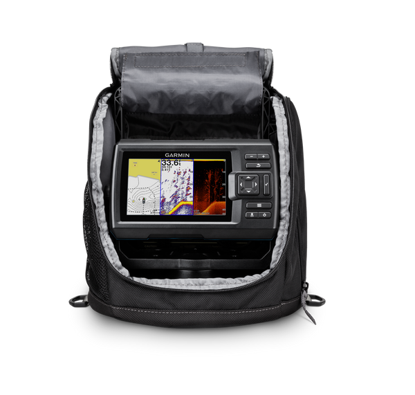 Garmin STRIKER Vivid 5Cv Ice Fishing Bundle | Portable Kit With Transducer + Battery
