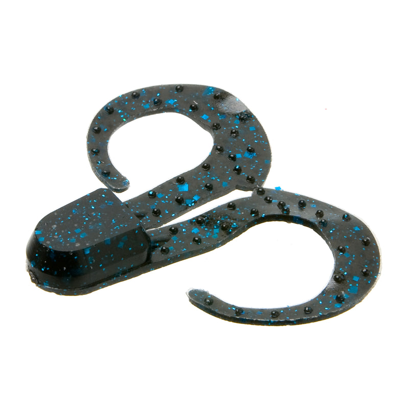 Zoom Swimmin' Chunk 3" soft plastic jig trailer in Black Blue