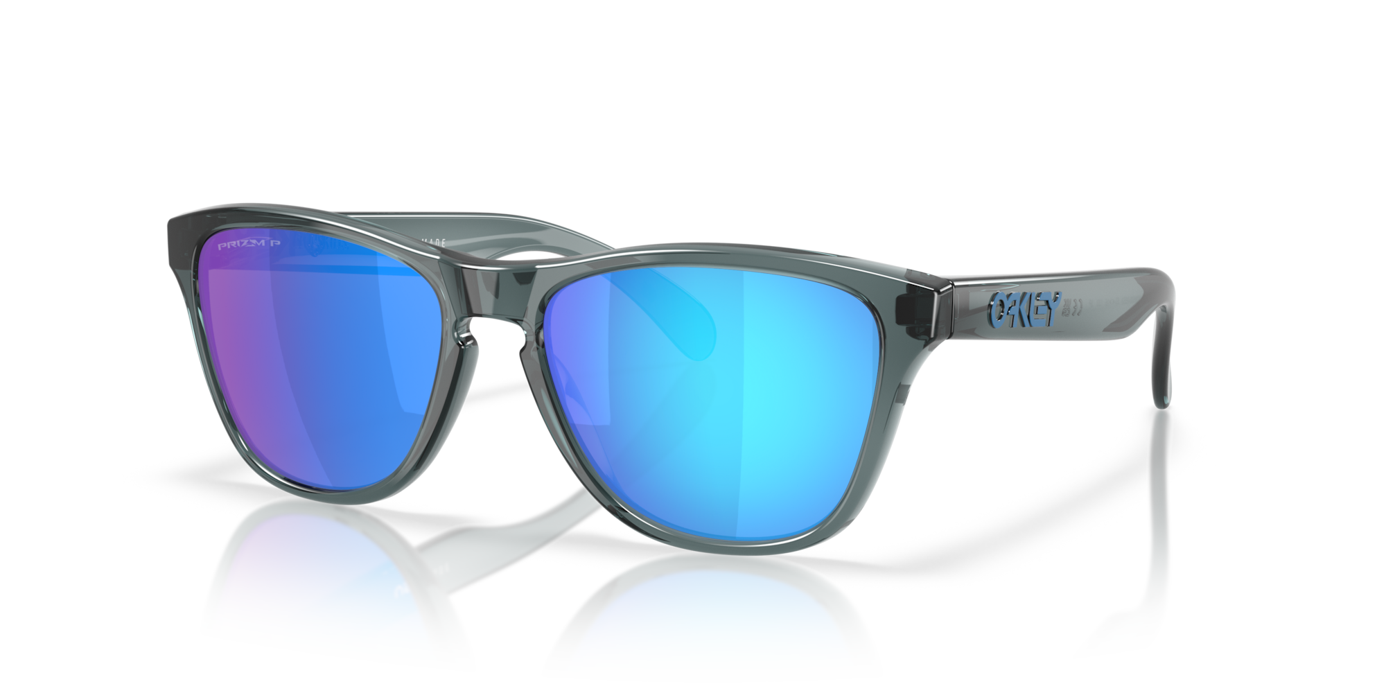 Oakley Frogskins Crystal Blk w/ PRIZM Sapphire Polarized