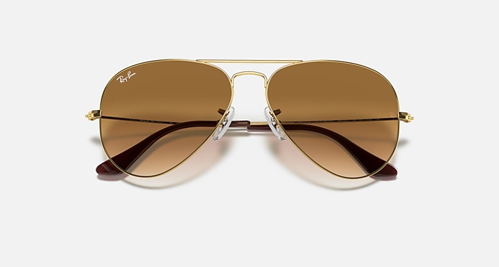 Ray-Ban AVIATOR Gold w/ Light Brown