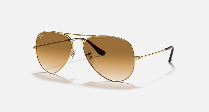 Ray-Ban AVIATOR Gold w/ Light Brown