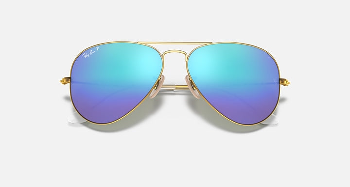 Ray-Ban AVIATOR Gold w/ Blue Flash