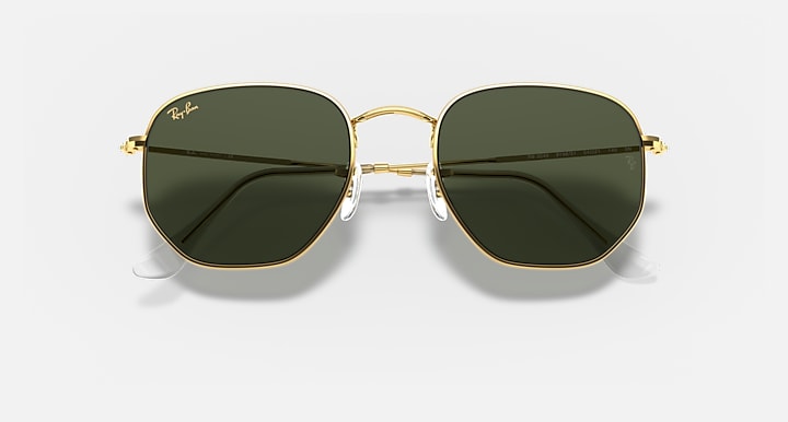 Ray-Ban HEXAGONAL Gold w/ G-15 Green