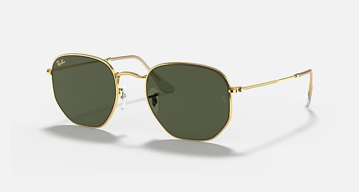 Ray-Ban HEXAGONAL Gold w/ G-15 Green