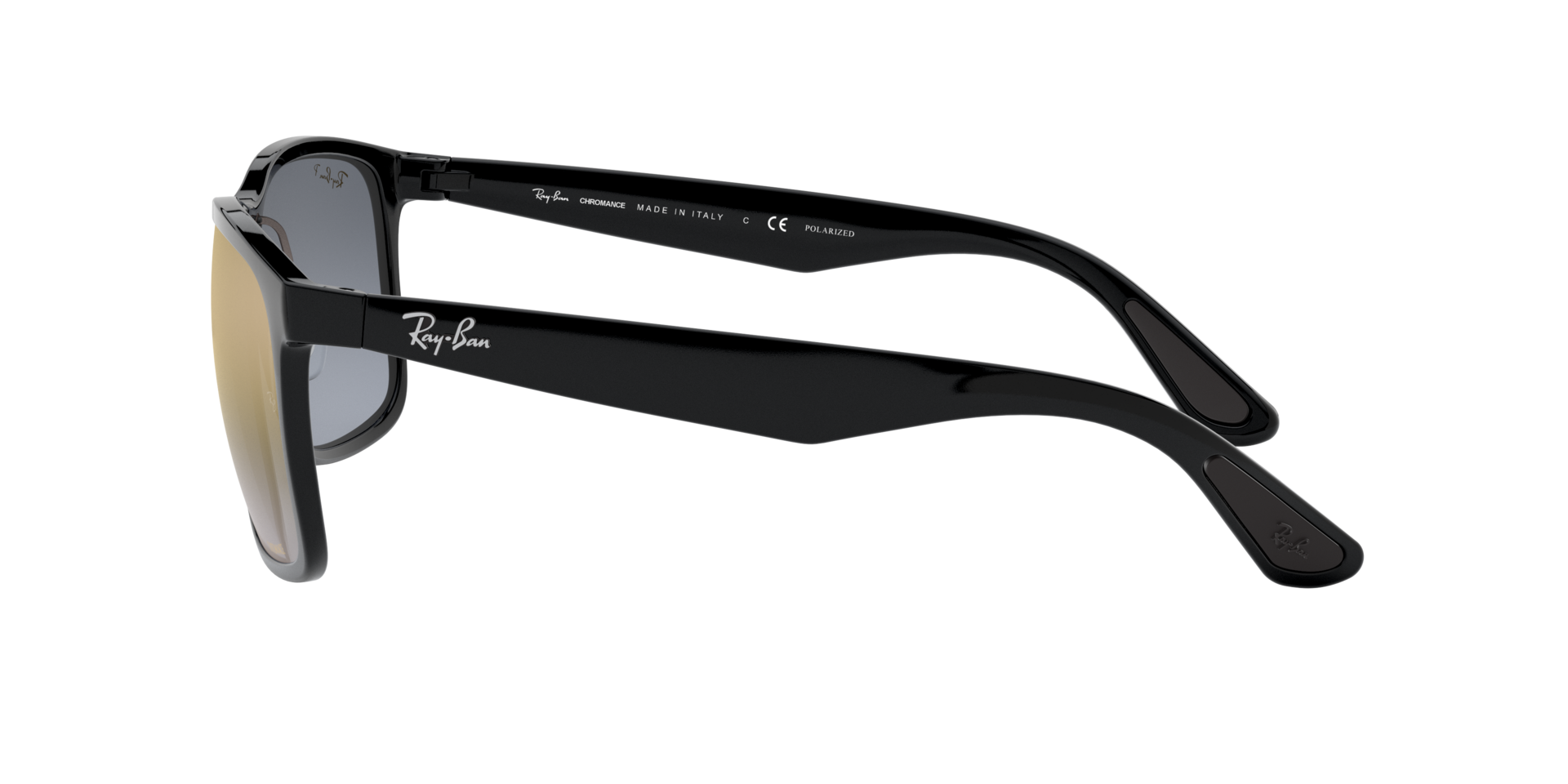 Ray-Ban Black Blue Mirror Gold Gradient Polarized