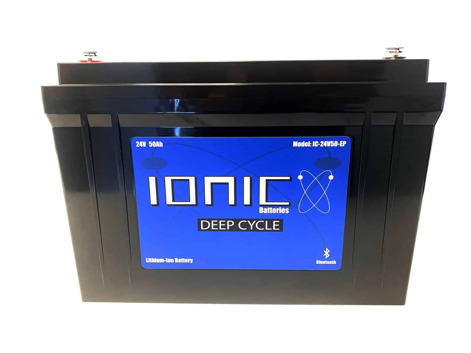 Ionic Lithium 24V 50Ah LiFePO4 Deep Cycle Battery + Bluetooth
