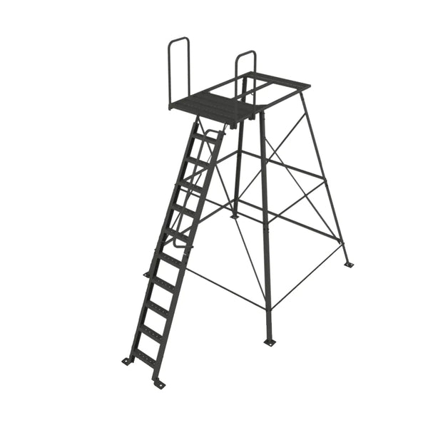 Redneck Blinds 10Ft Powder Coated Stand W/Step Ladder