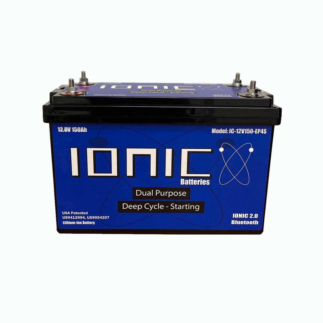 Ionic Lithium 12V 150Ah Dual Purpose Starter (1600 CA) + LiFePO4 Deep Cycle Battery