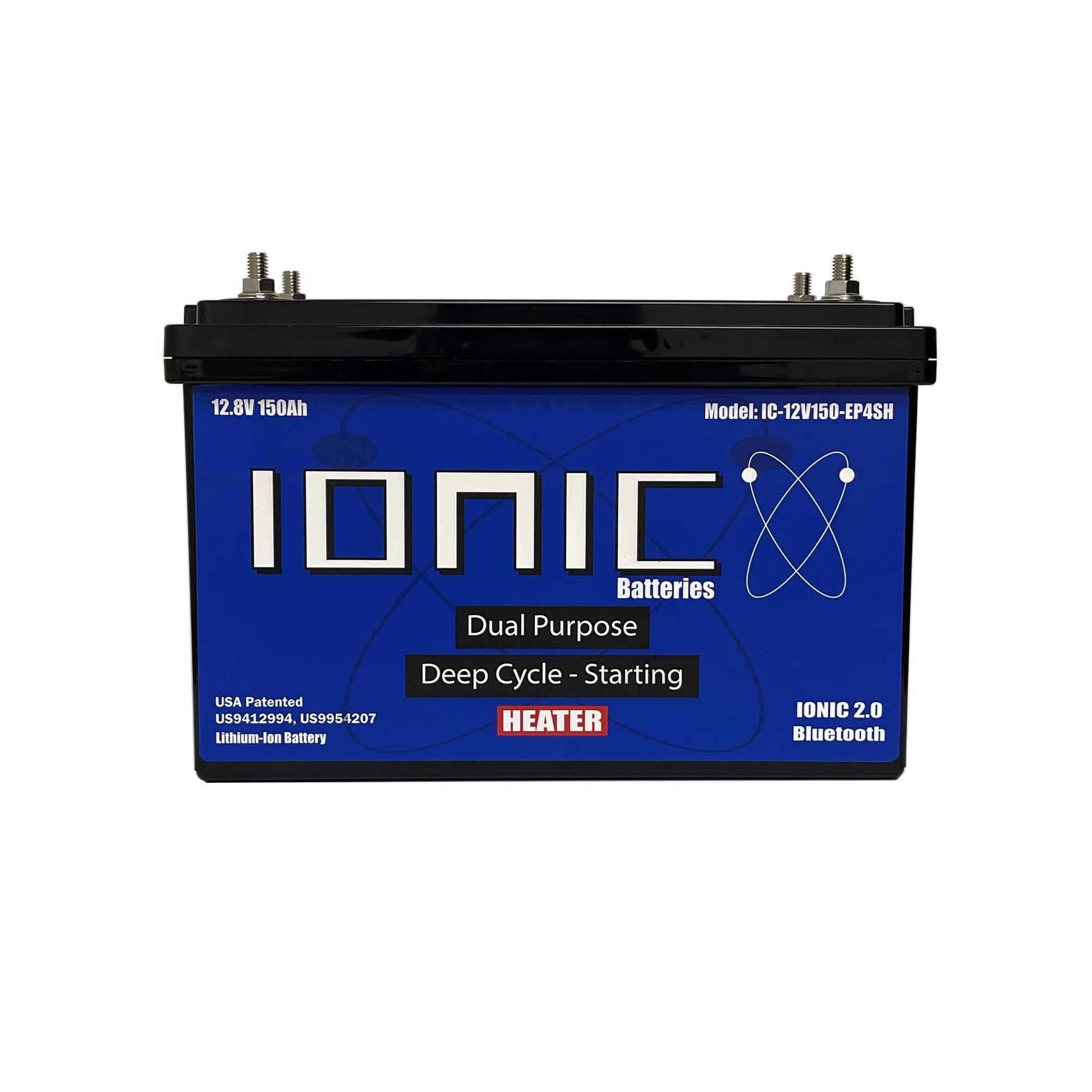 Ionic Lithium 12V 150Ah Dual Purpose Starter (1600 CA) + LiFePO4 Deep Cycle + Heater