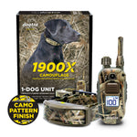Dogtra 1900X Camouflage remote dog training e-collar system with transmitter, collar receiver and packaging